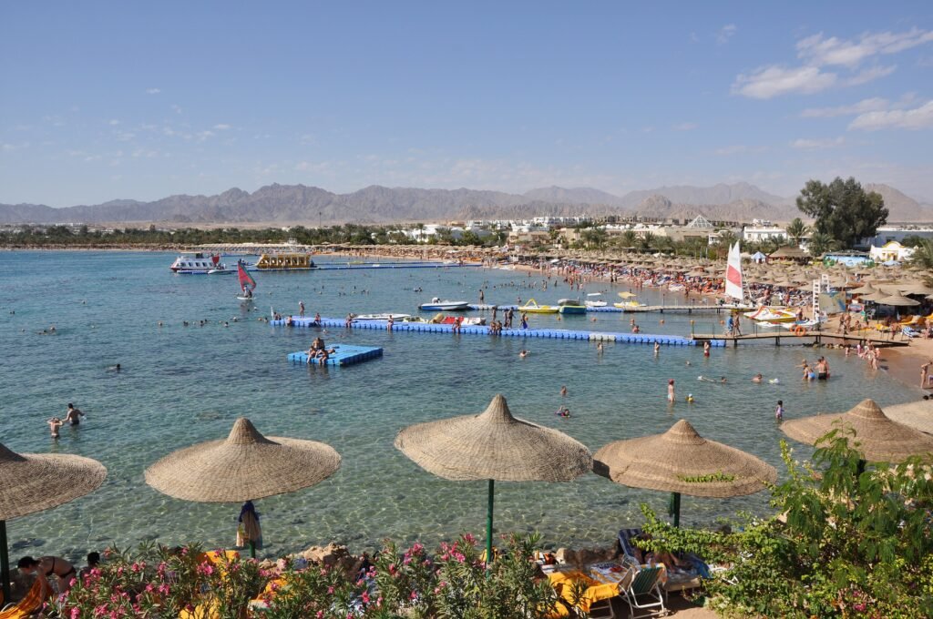 Scenic view of the Red Sea Riviera with clear blue waters and a stunning coastline.