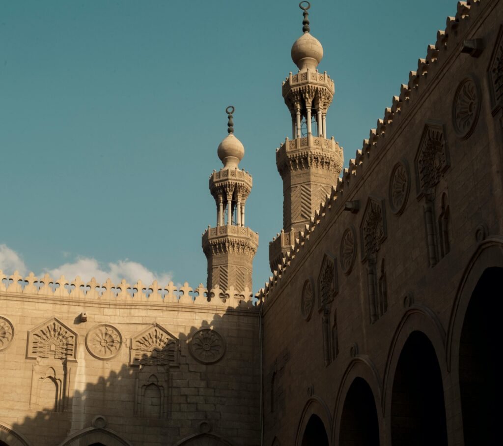 A mesmerizing view of the historic mosques and bustling bazaars of Islamic Cairo.